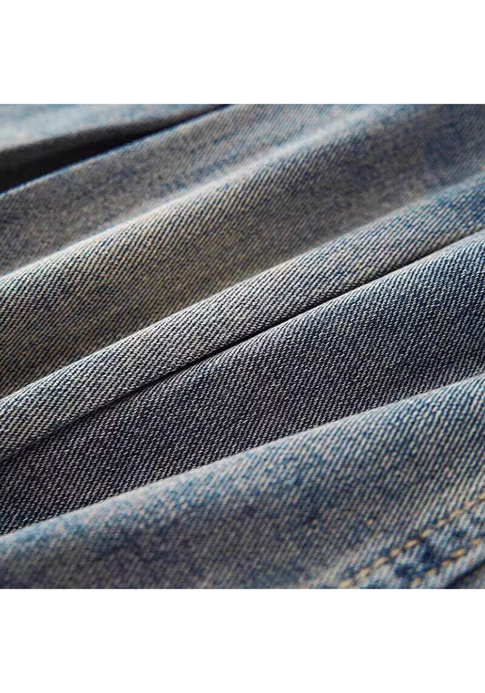 ComfiJean Women’s A Line Denim Mini Skirt with Retro Vintage Comfortable Casual Skirts