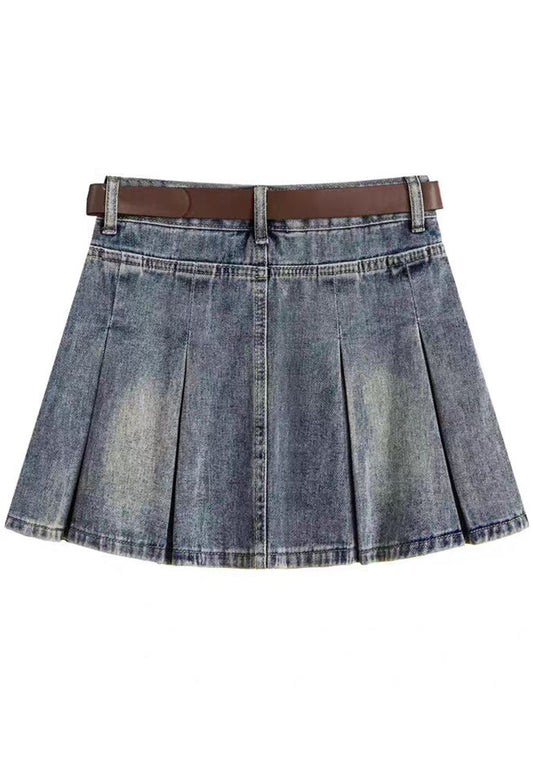 ComfiJean Women’s A Line Denim Mini Skirt with Retro Vintage Comfortable Casual Skirts