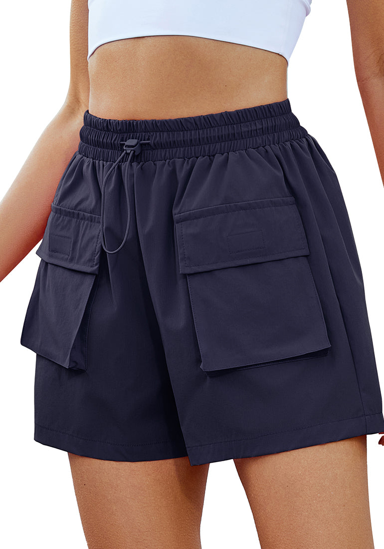ComfiJean Trendy Cargo Pocket Shorts for Women's Hiking Gym Loose Fit Breathable Casual Athletic  Shorts